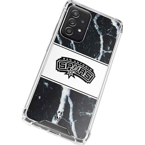 NBA San Antonio Spurs Marble Galaxy A72 5G Clear Case